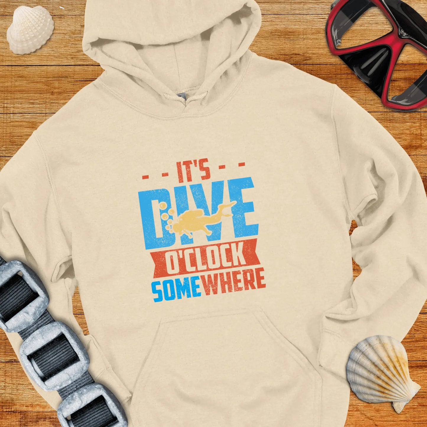 Hoodie Sand / S Dive O'clock Somewhere - Hoodie