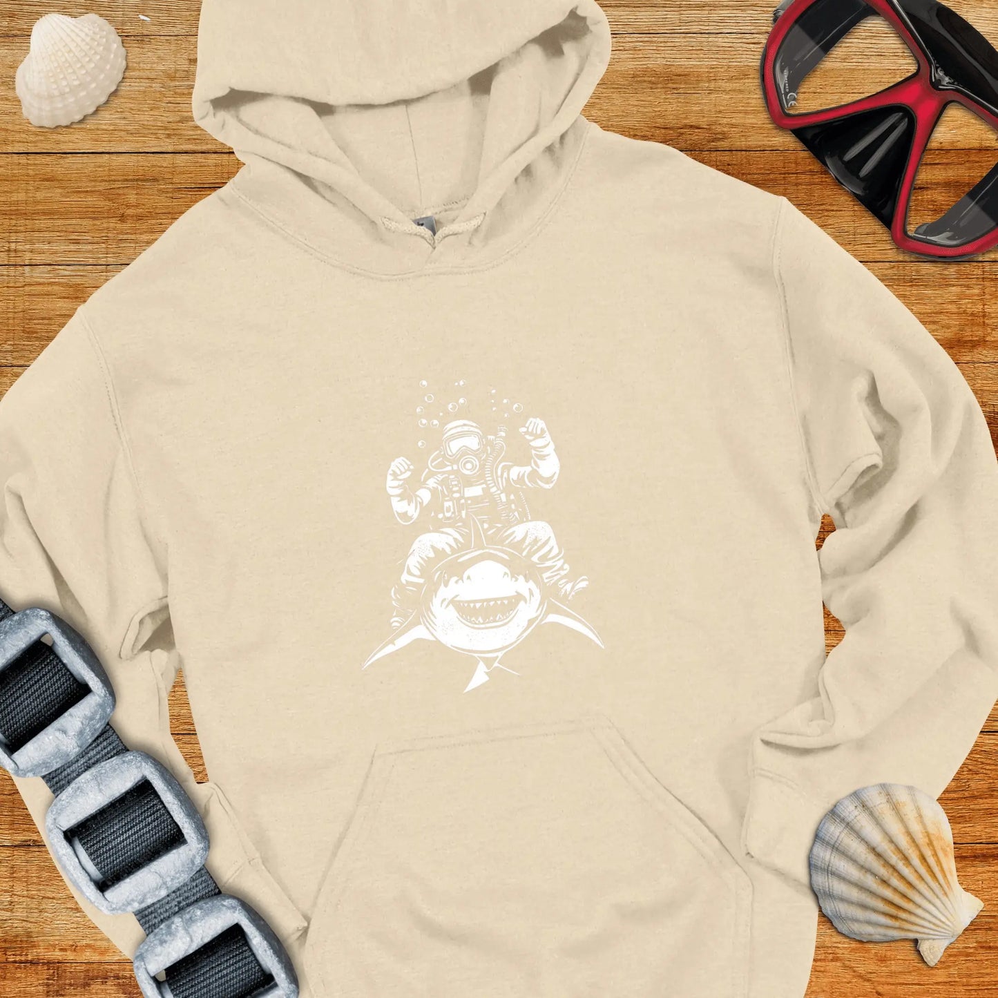 Hoodie Sand / S Shark Rider Hoodie