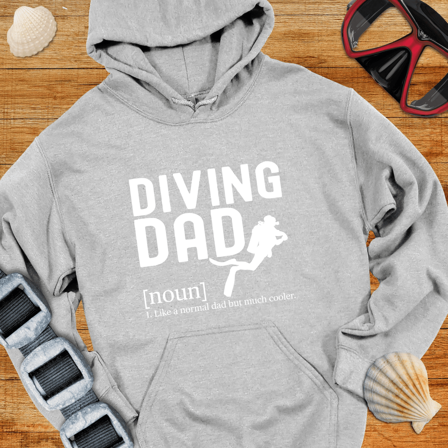 Hoodie Sport Grey / S Cool Diving Dad Hoodie