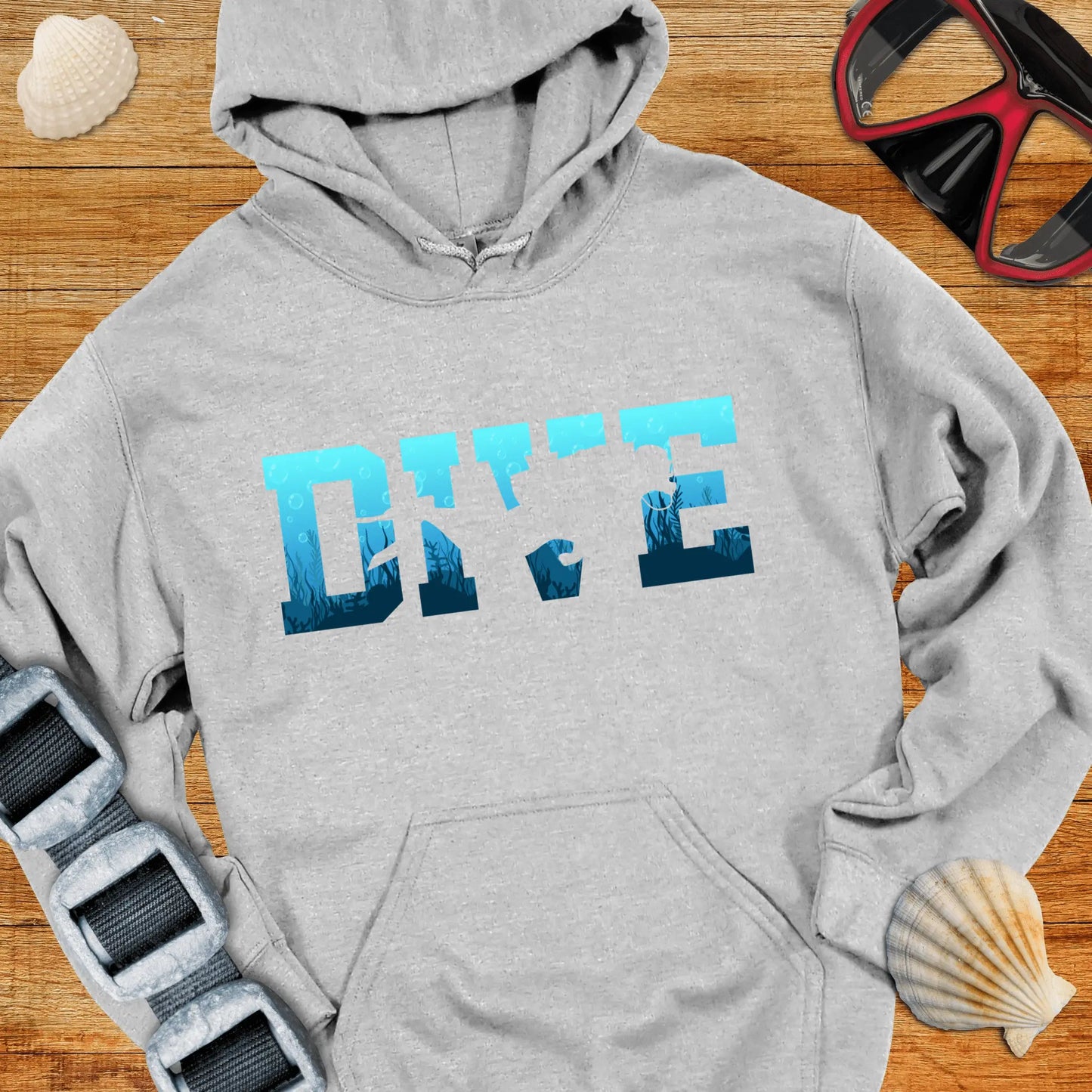 Hoodie Sport Grey / S Dive Into The Blue Hoodie
