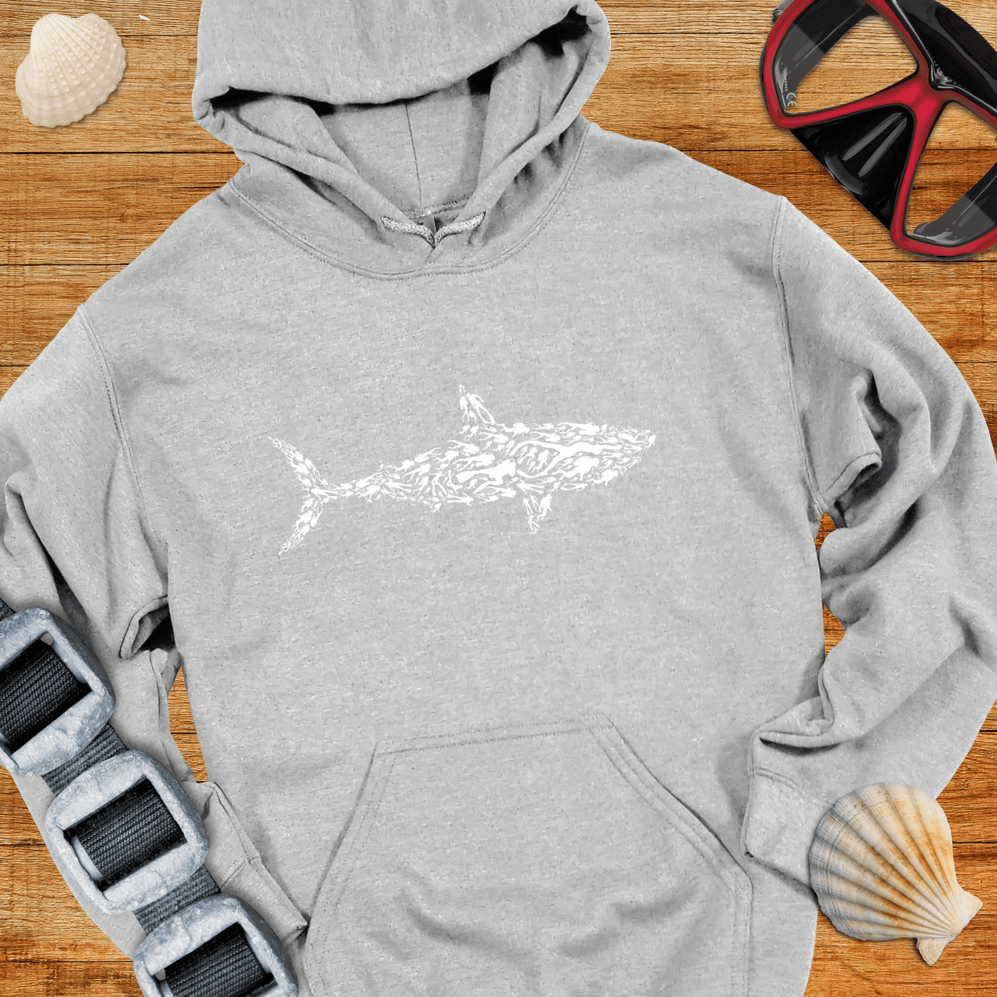 Hoodie Sport Grey / S Diver Shark Hoodie