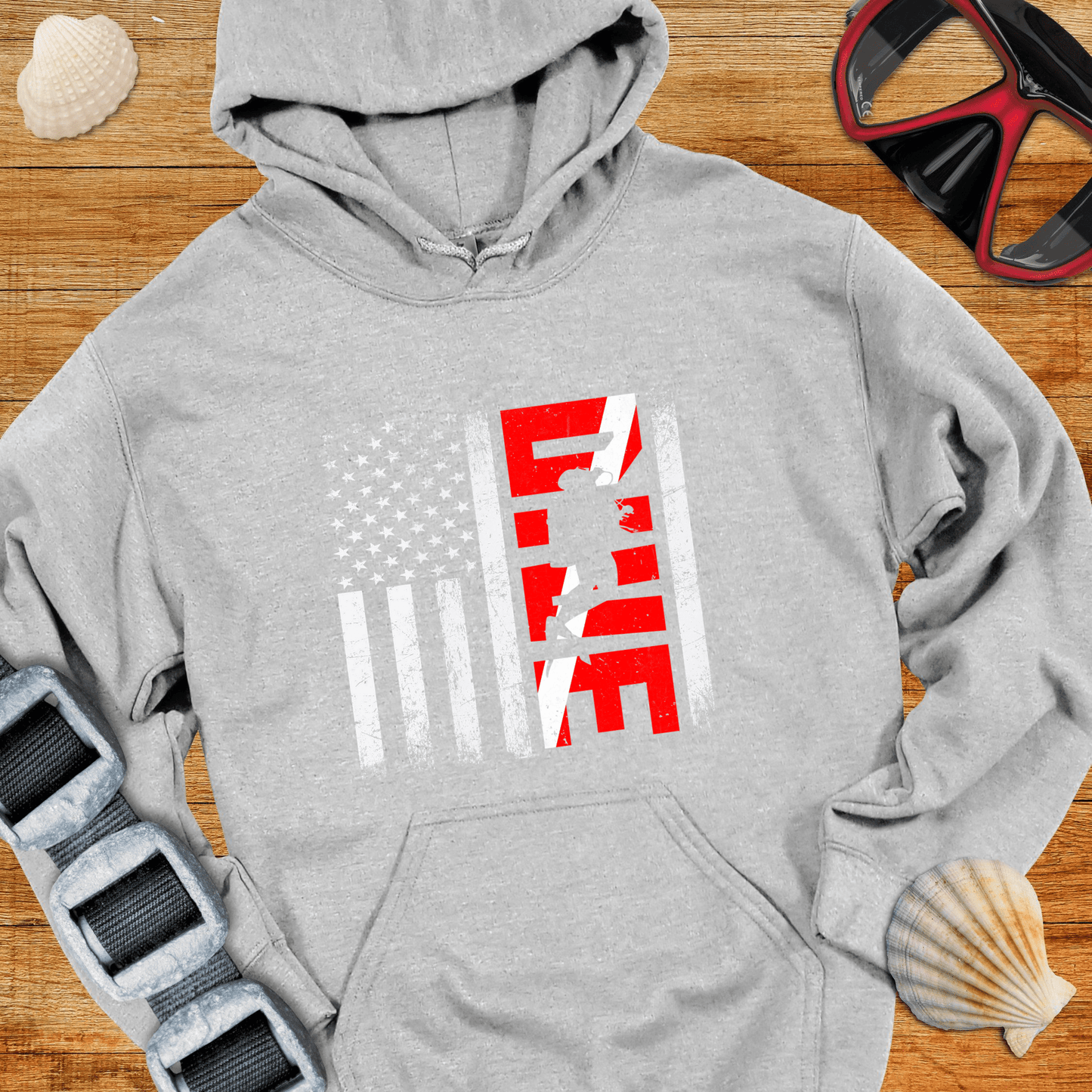 Hoodie Sport Grey / S Diver USA Hoodie