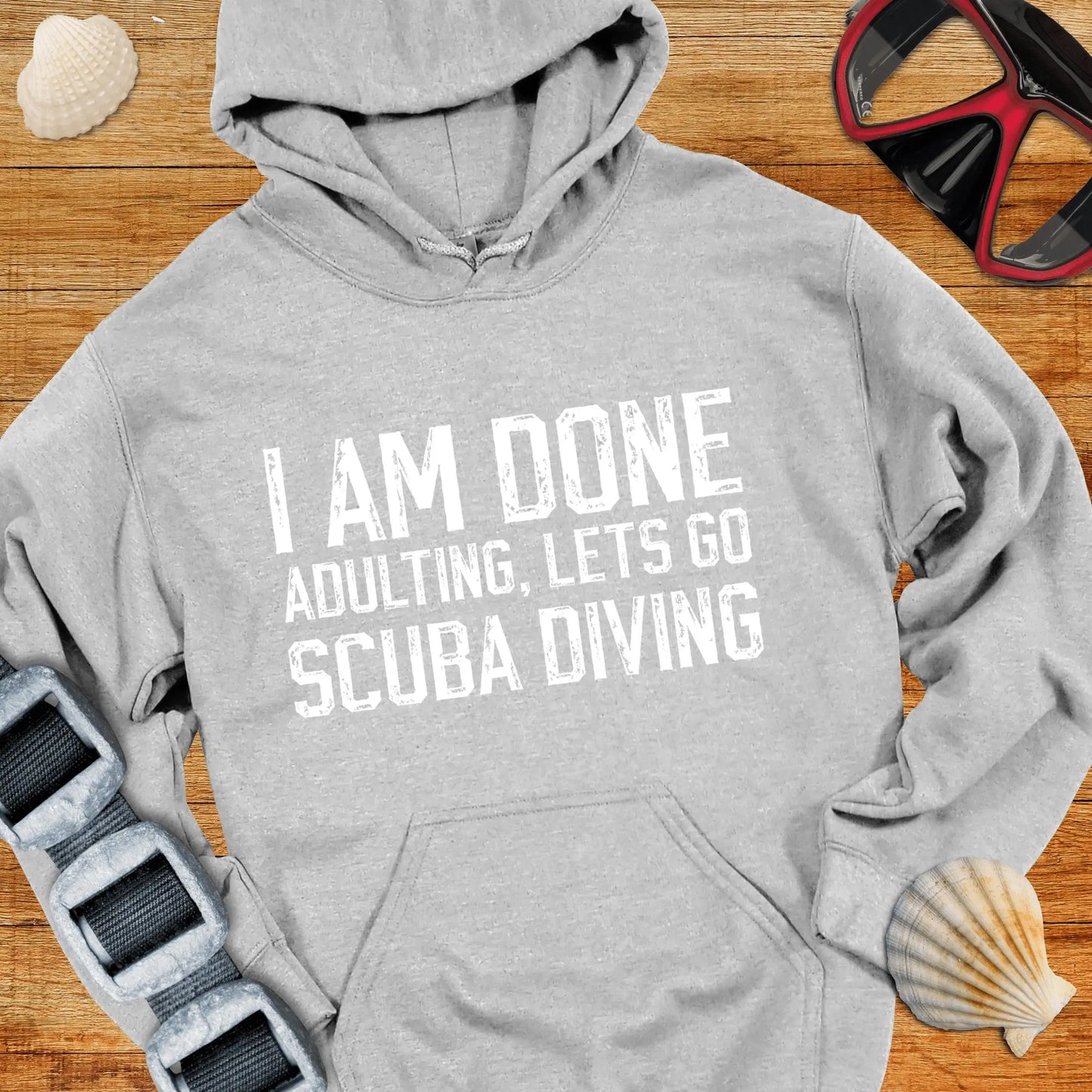 Hoodie Sport Grey / S I Am Done Adulting Hoodie