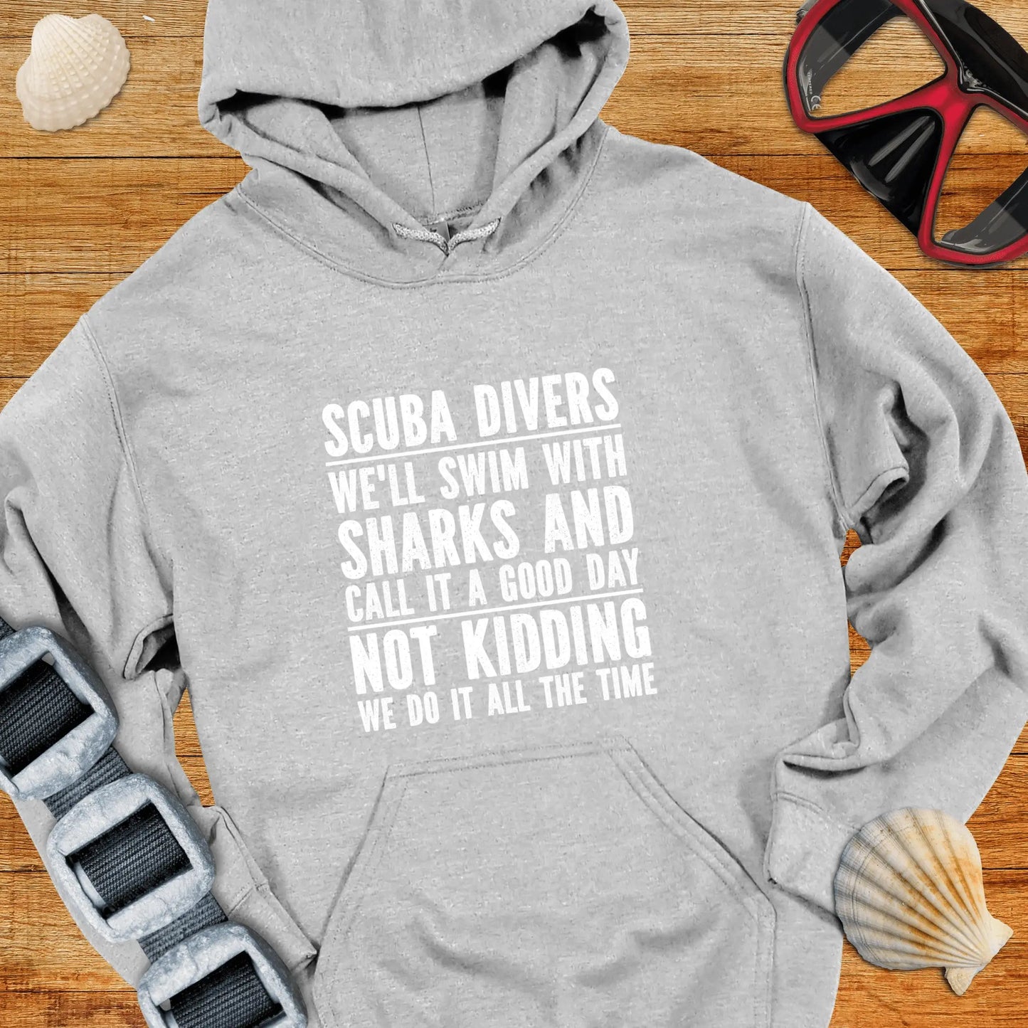Hoodie Sport Grey / S Swim With Sharks Hoodie