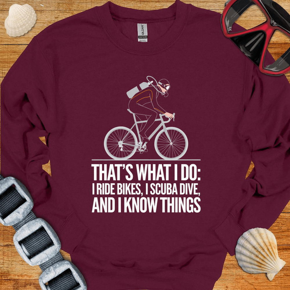 Sweatshirt S / Maroon Do Bikes Diving Crewneck