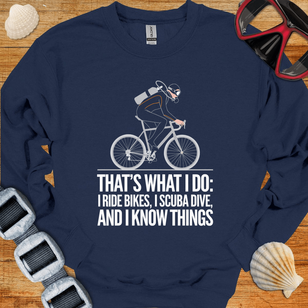 Sweatshirt S / Navy Do Bikes Diving Crewneck