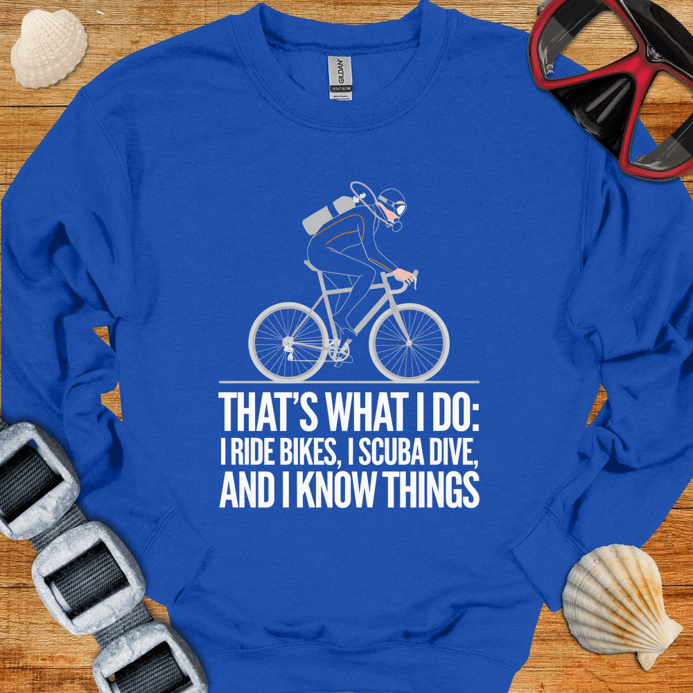 Sweatshirt S / Royal Do Bikes Diving Crewneck