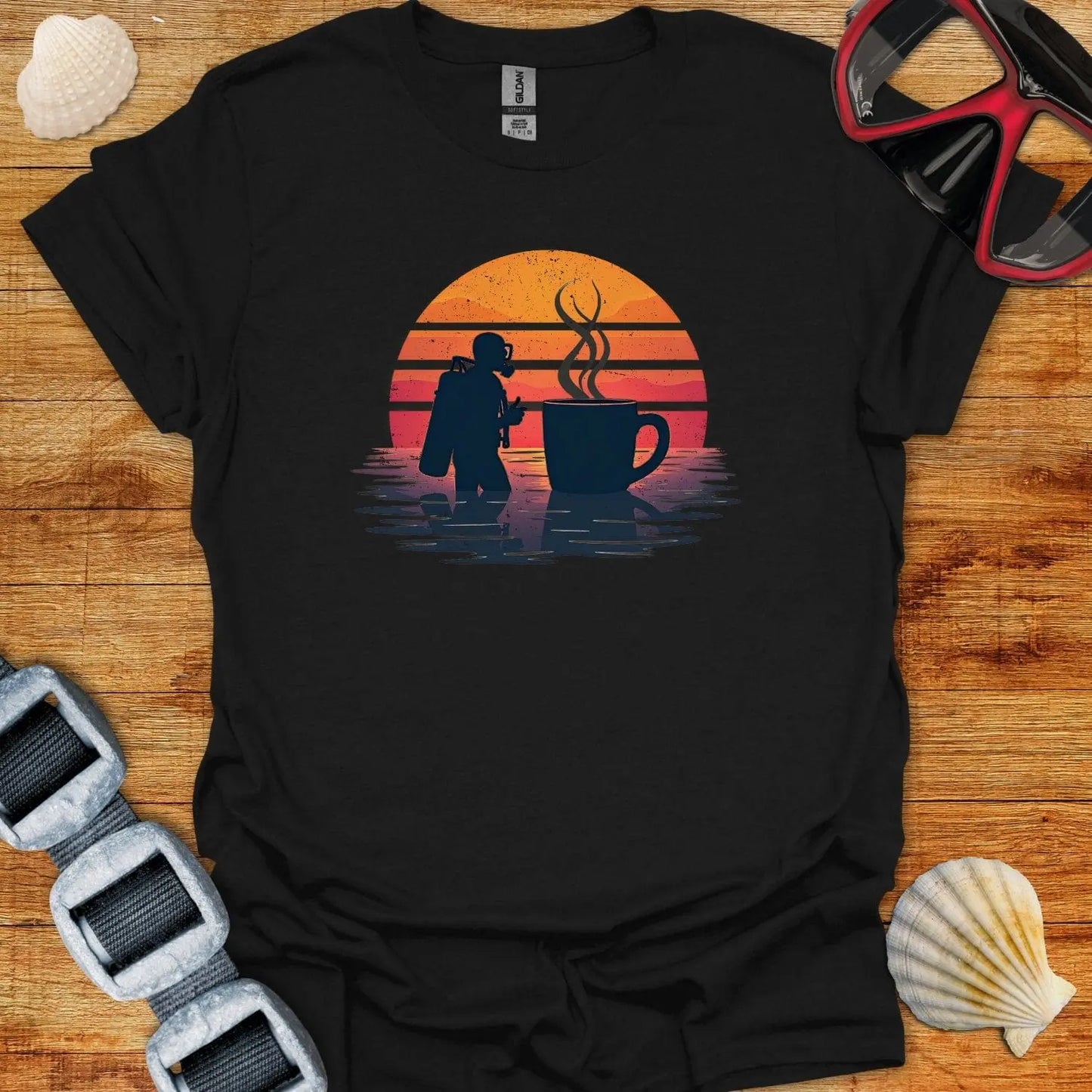 T-Shirt Black / S Coffee Diver