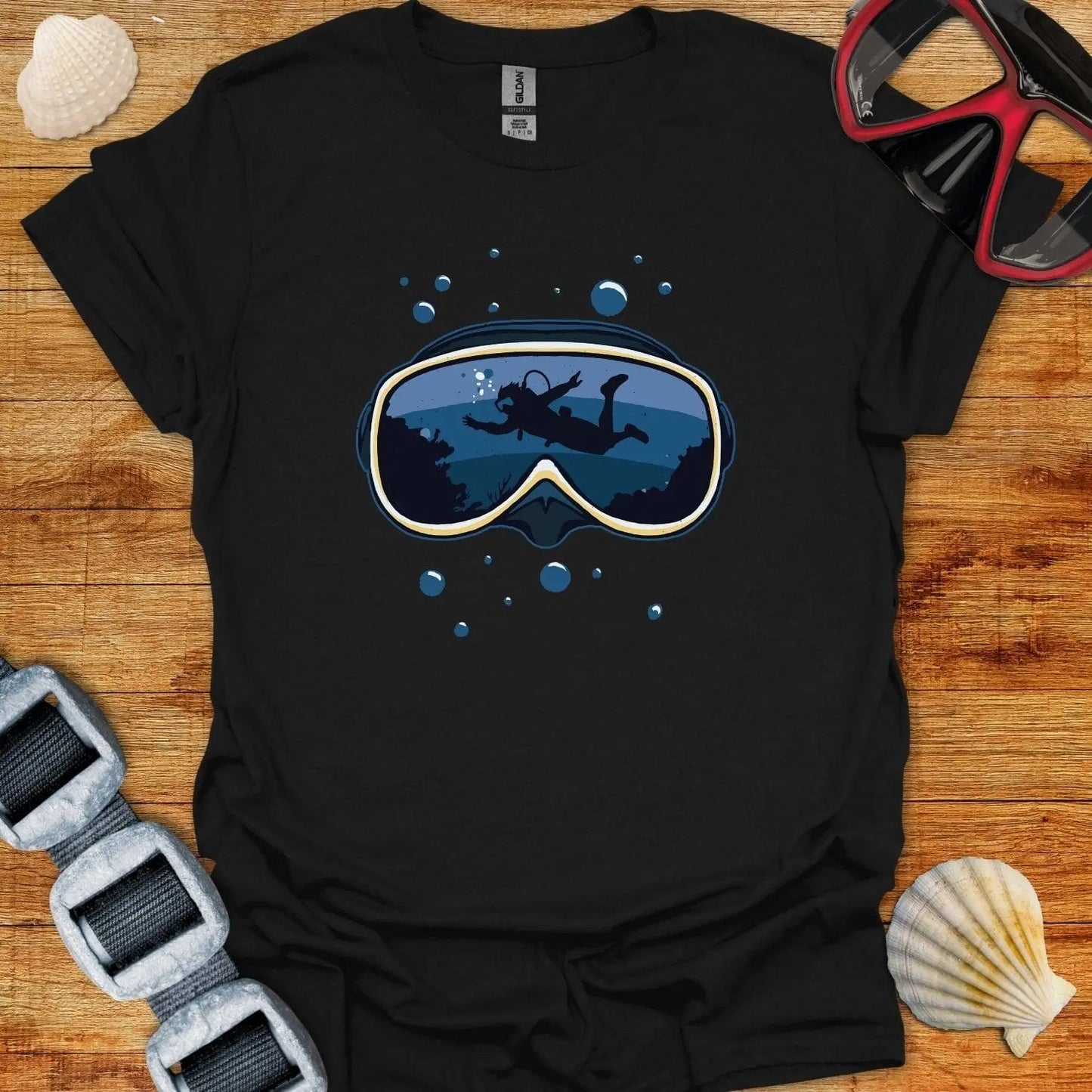 T-Shirt Black / S Dive Mask T-Shirt