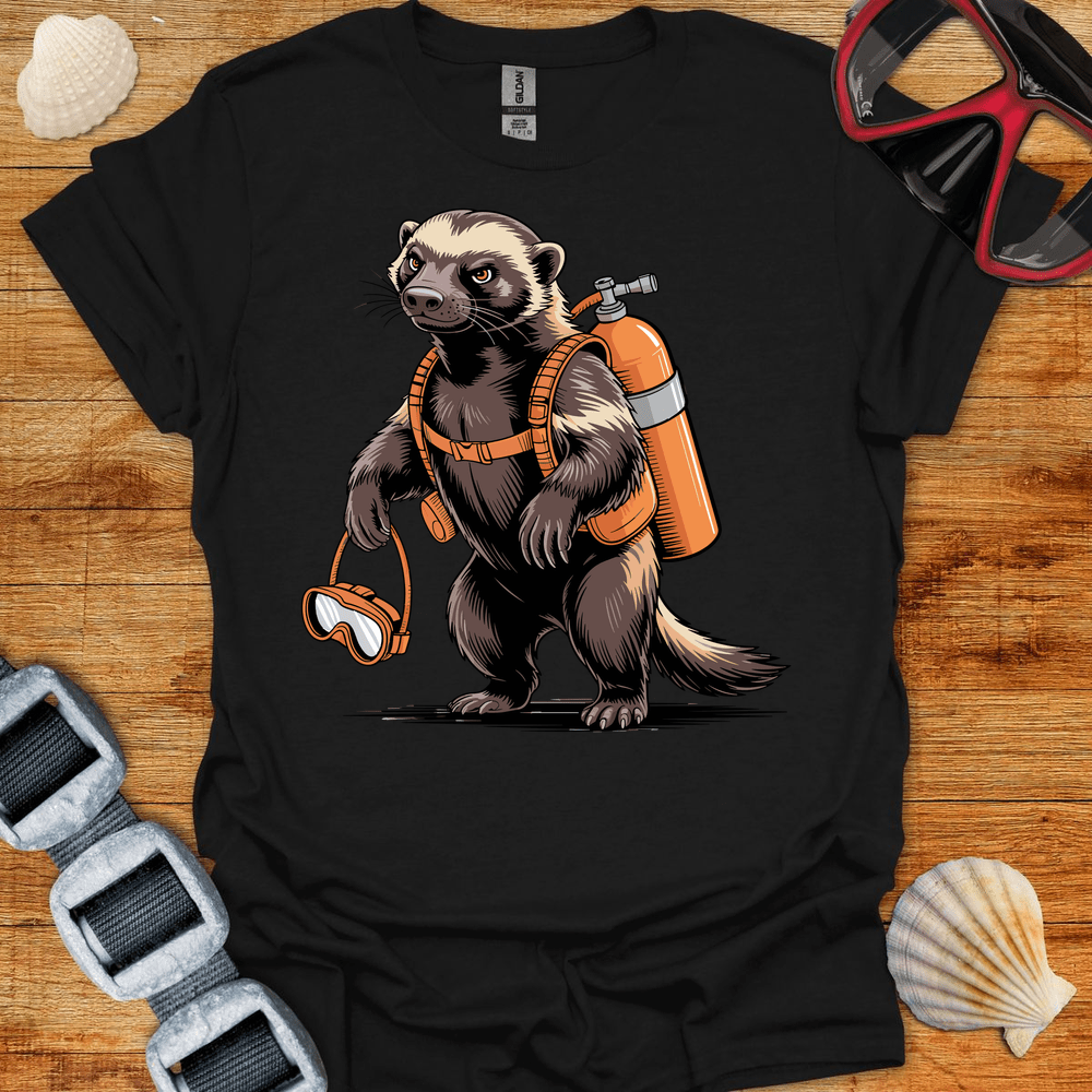 T-Shirt Black / S Honey Badger Diver T-Shirt