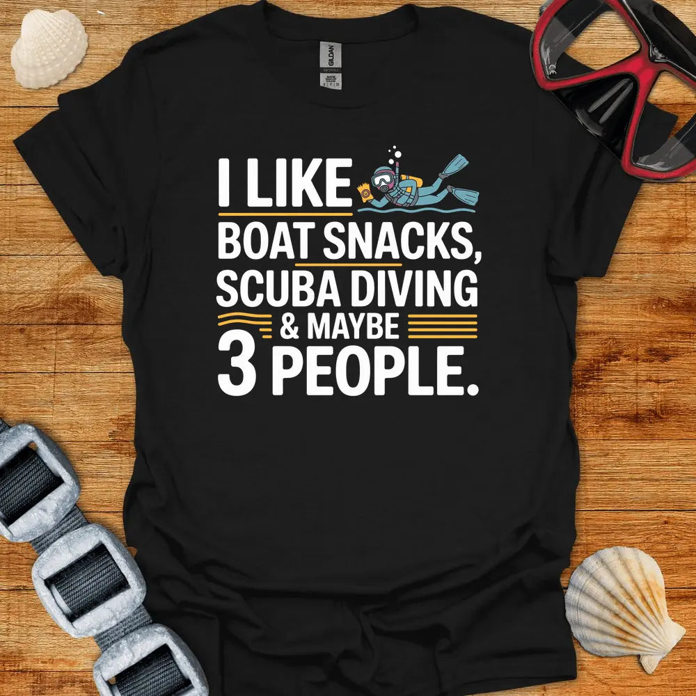 T-Shirt Black / S I Like Boat Snacks T-Shirt