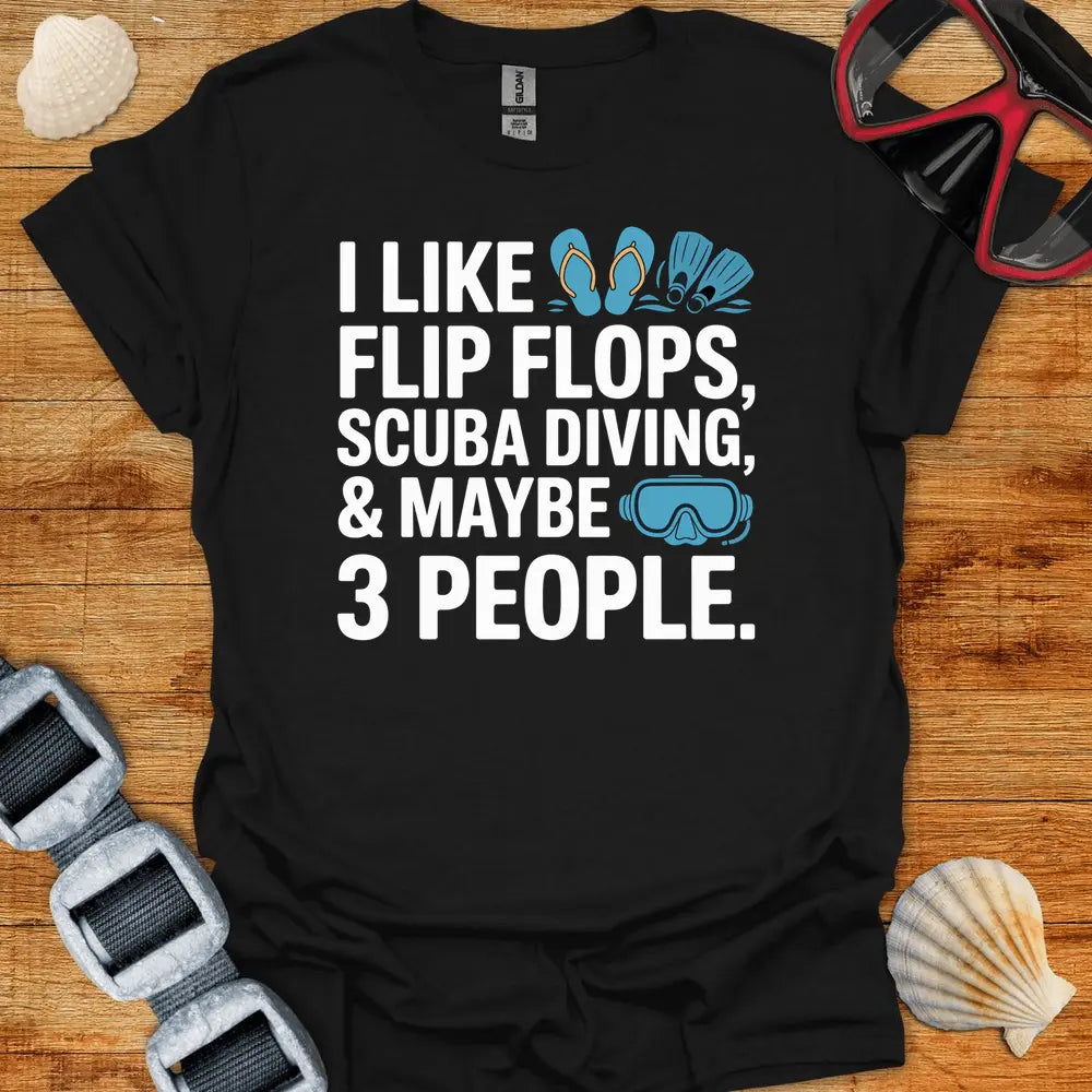 T-Shirt Black / S I Like Flipflops T-Shirt