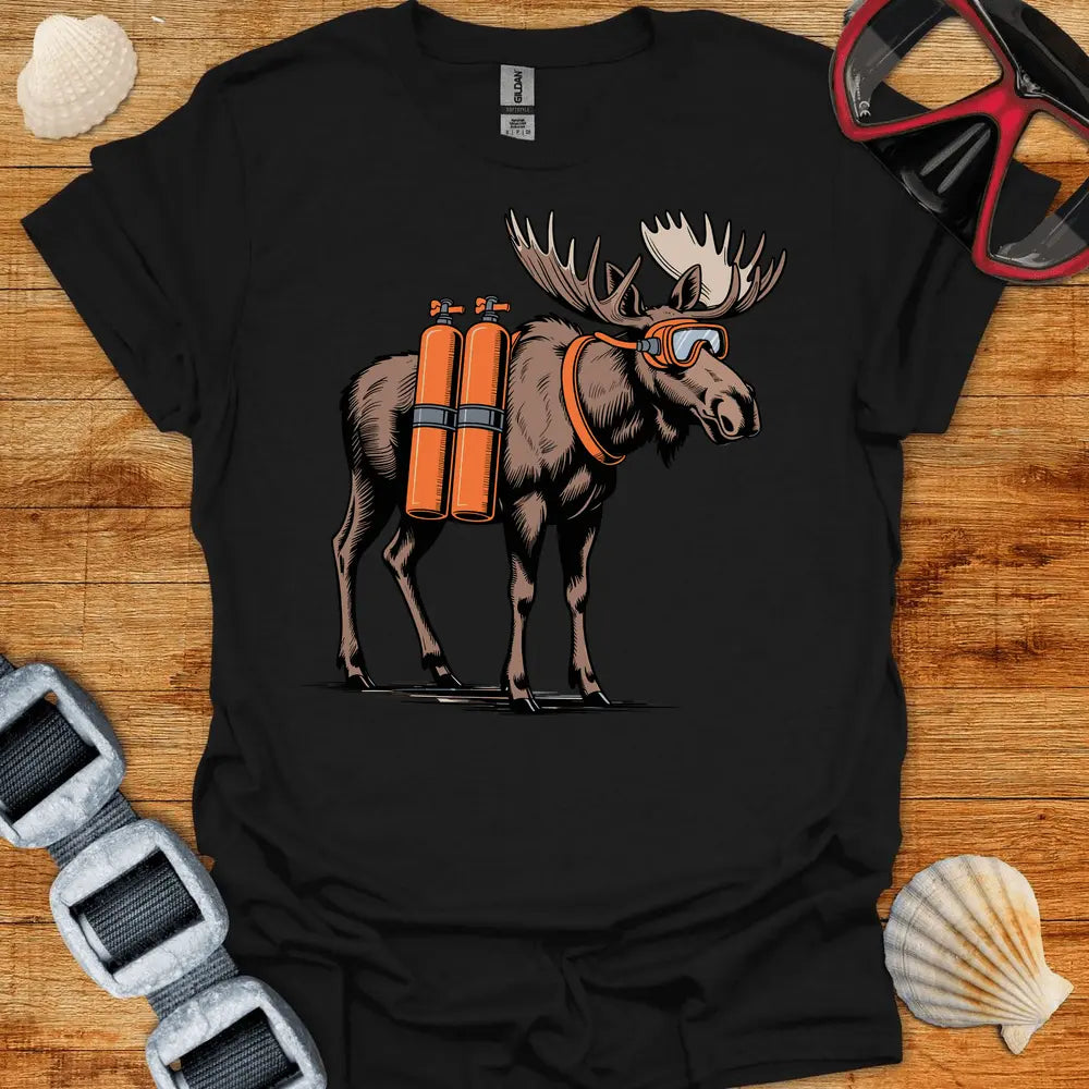 T-Shirt Black / S Moose Diver T-Shirt