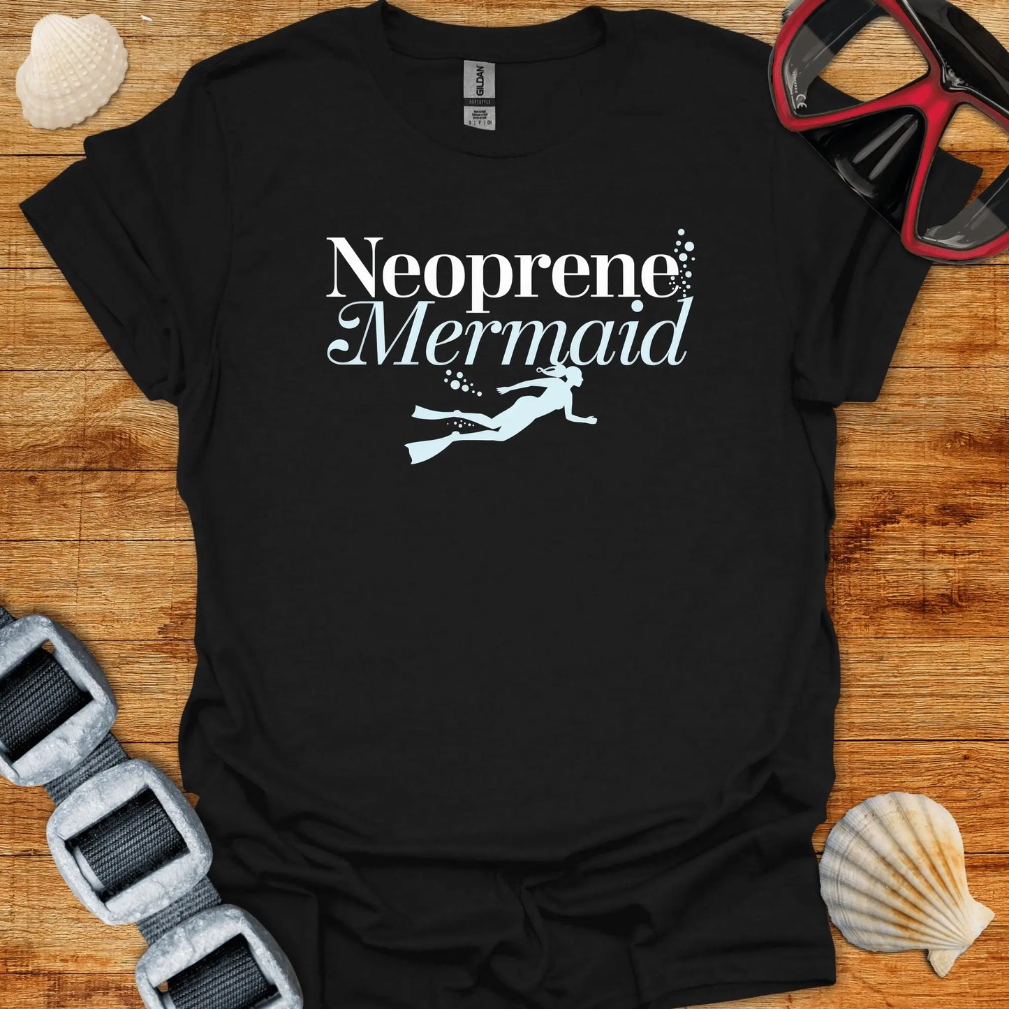 T-Shirt Black / S Neoprene Mermaid T-Shirt