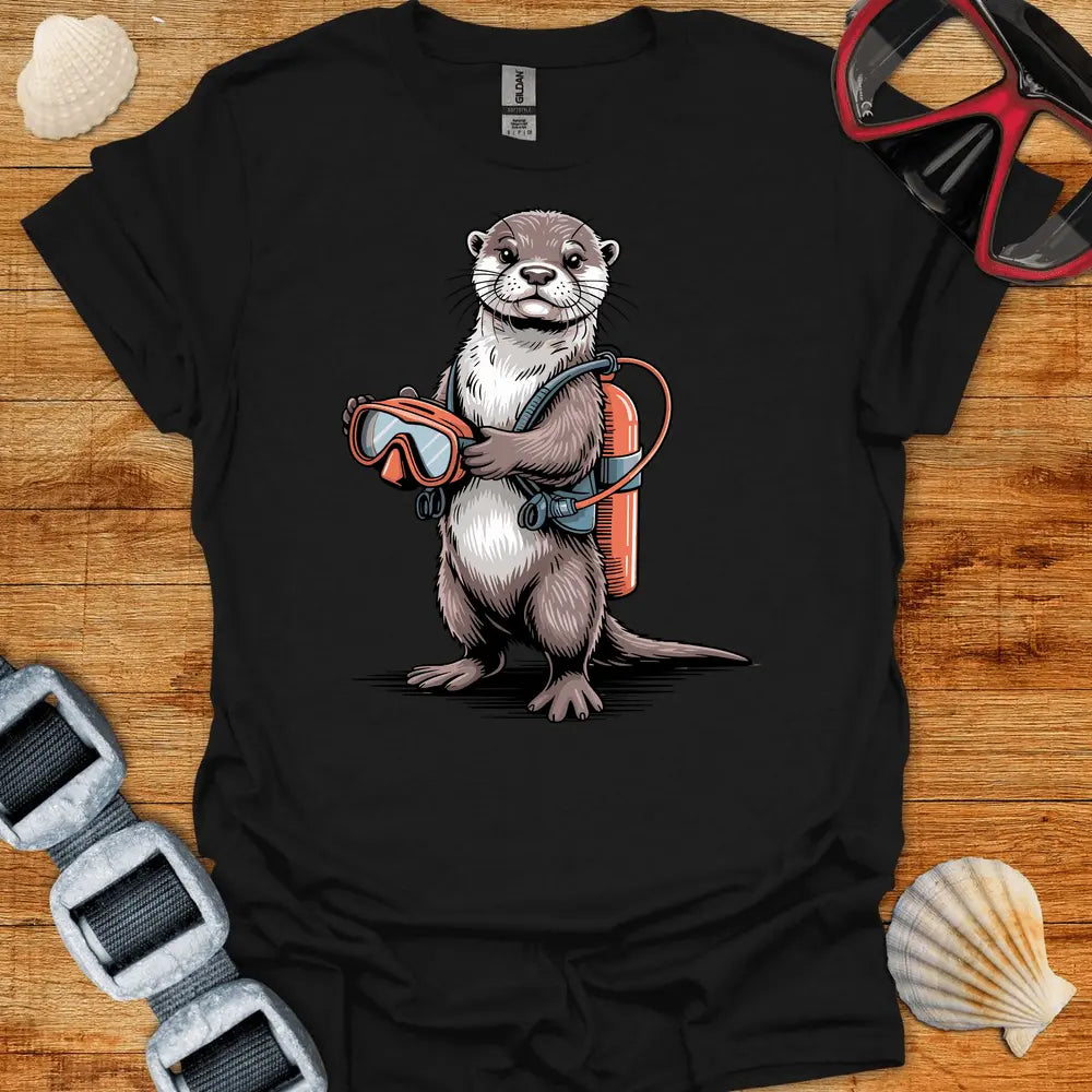 T-Shirt Black / S Otter Diver T-Shirt