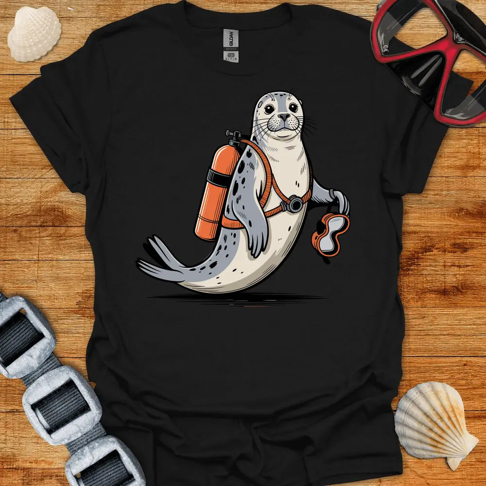 T-Shirt Black / S Seal Diver T-Shirt