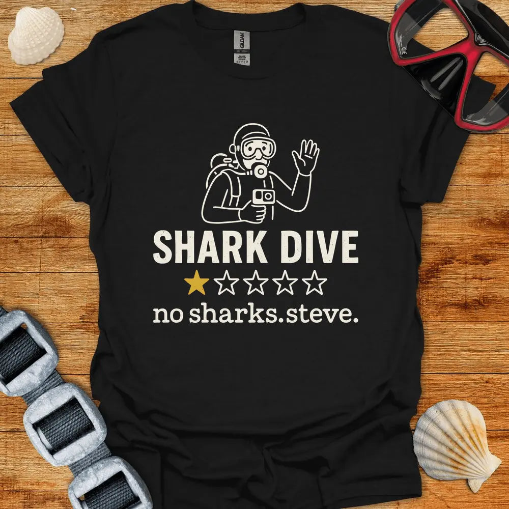 T-Shirt Black / S Shark Dive Review T-Shirt