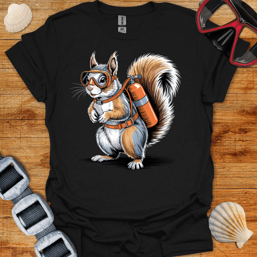 T-Shirt Black / S Squirrel Diver T-Shirt