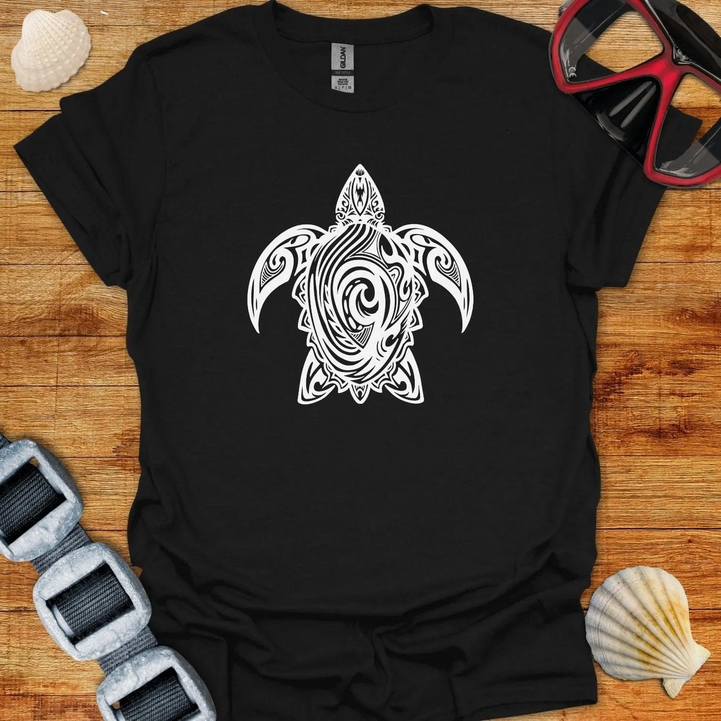 T-Shirt Black / S Tribal Turtle T-Shirt