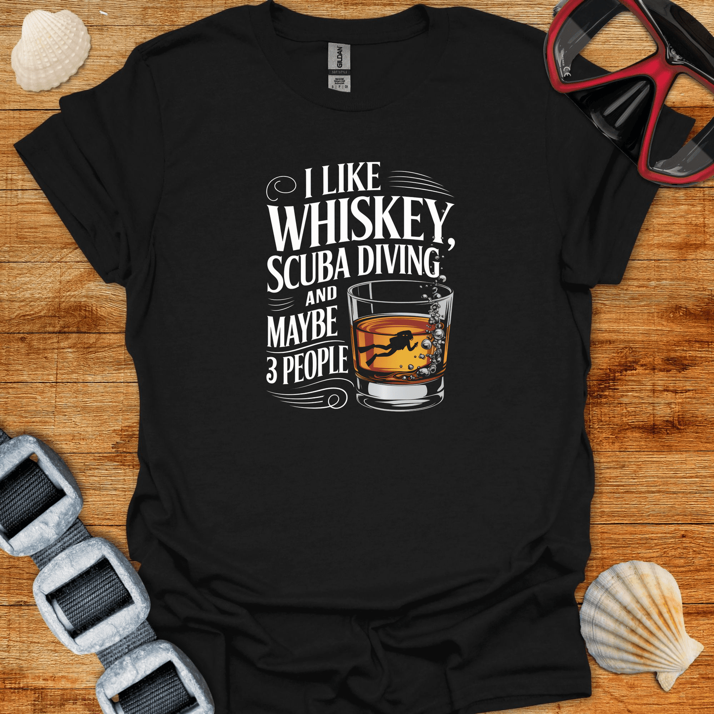 T-Shirt Black / S Whiskey & Scuba T-Shirt
