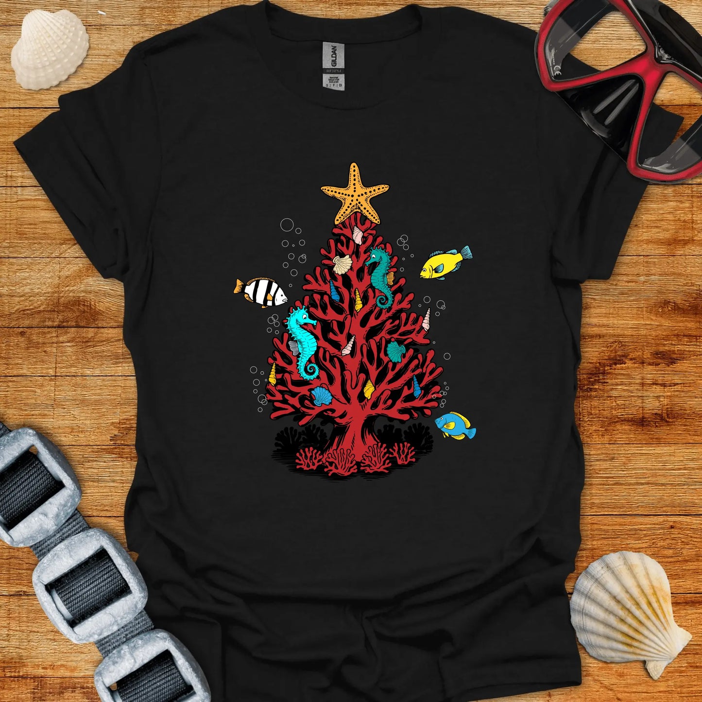 T-Shirt Black / S Xmas Dive Tree T-Shirt