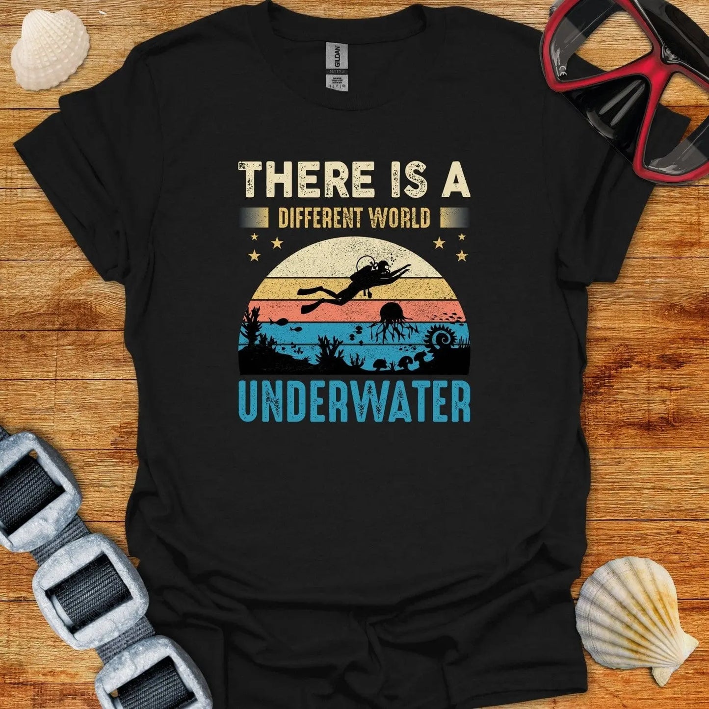T-Shirt Black / XS Different World Underwater