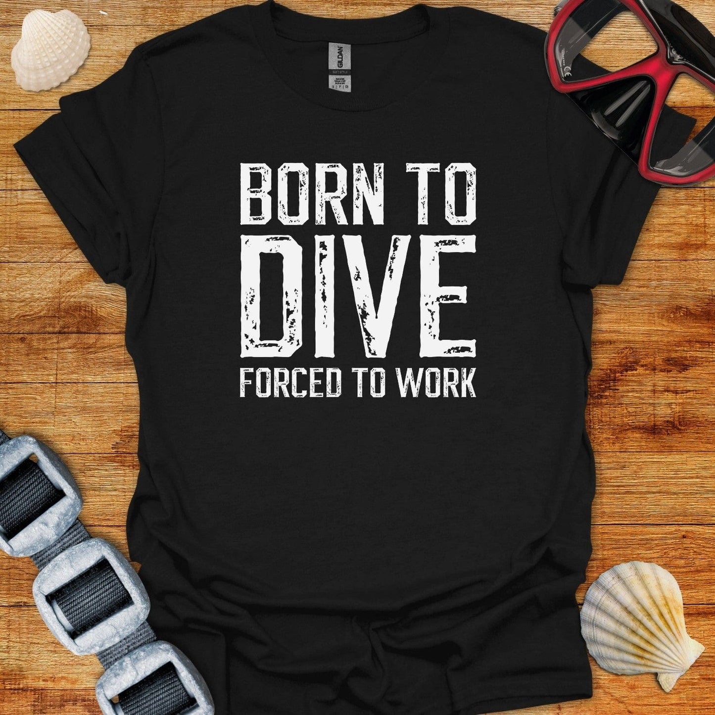 T-Shirt Black / XS Dive Forced To Work