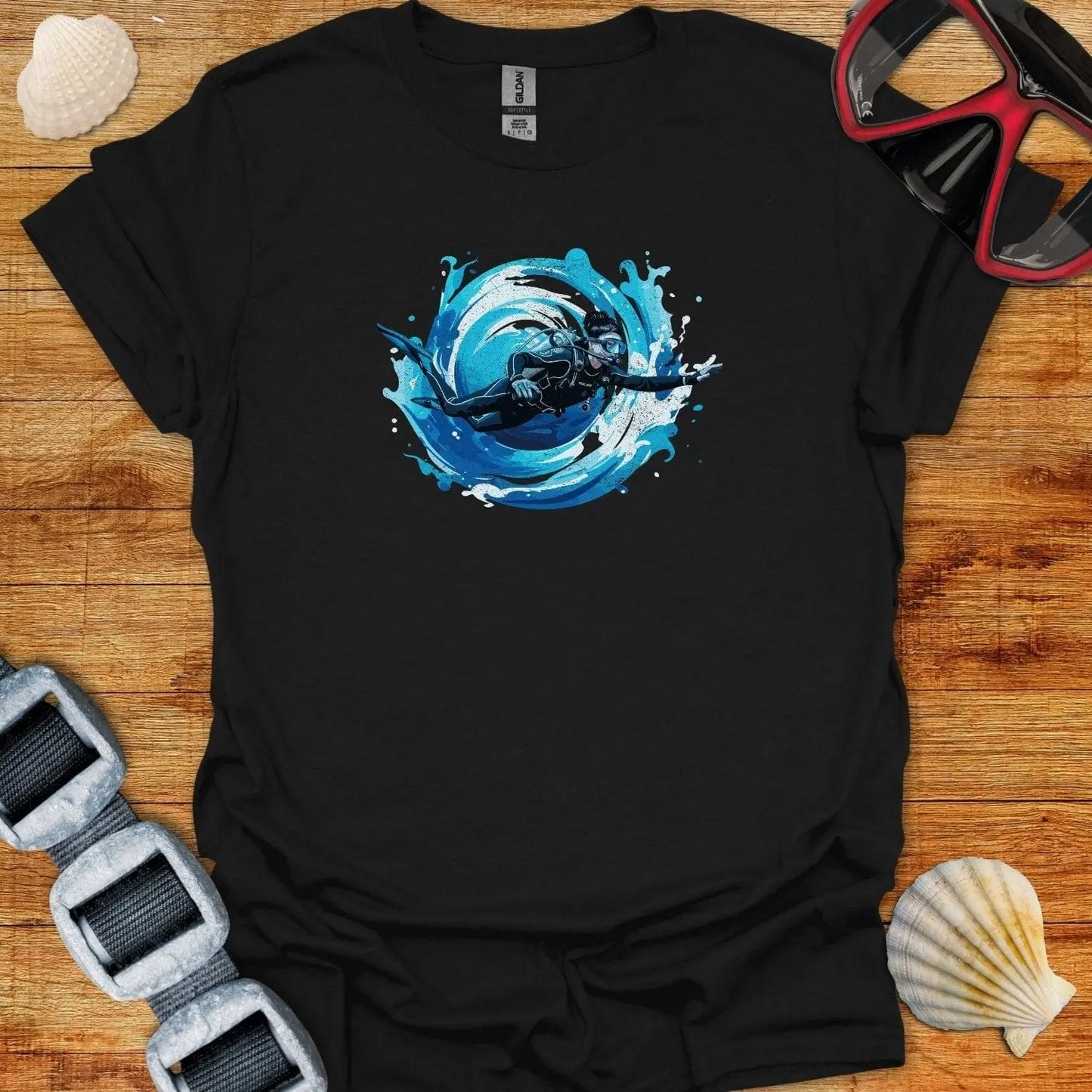 T-Shirt Black / XS Diver Vortex
