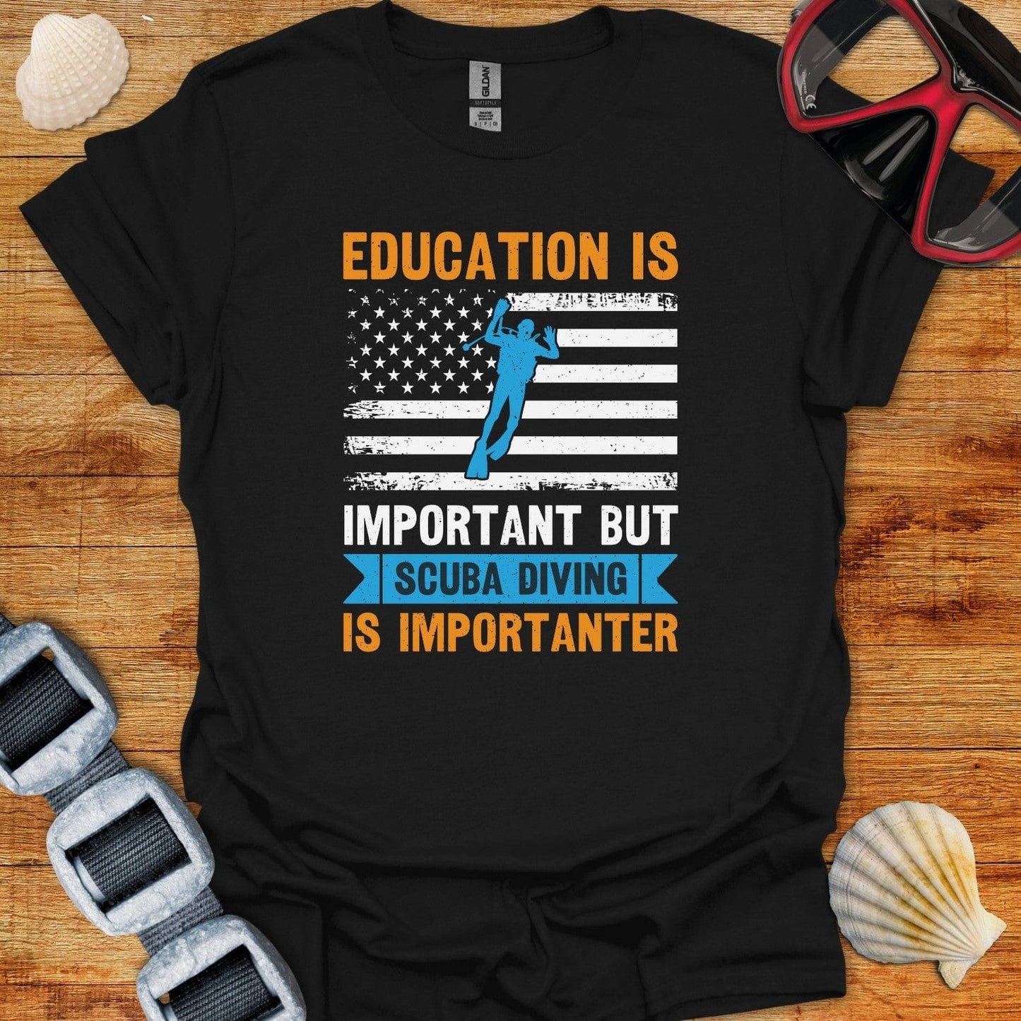 T-Shirt Black / XS Diving Is Importanter!