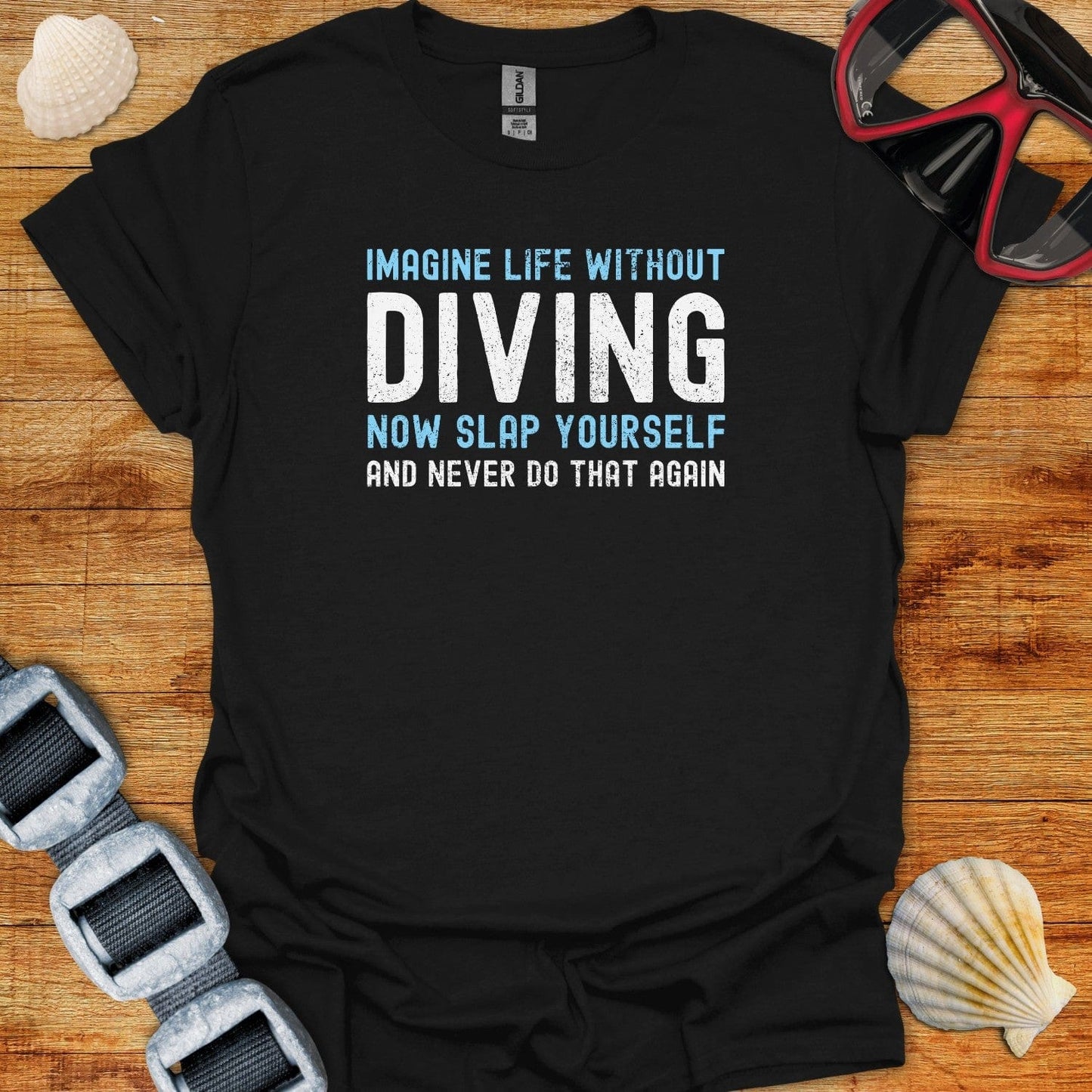 T-Shirt Black / XS Imagine Life Without Diving