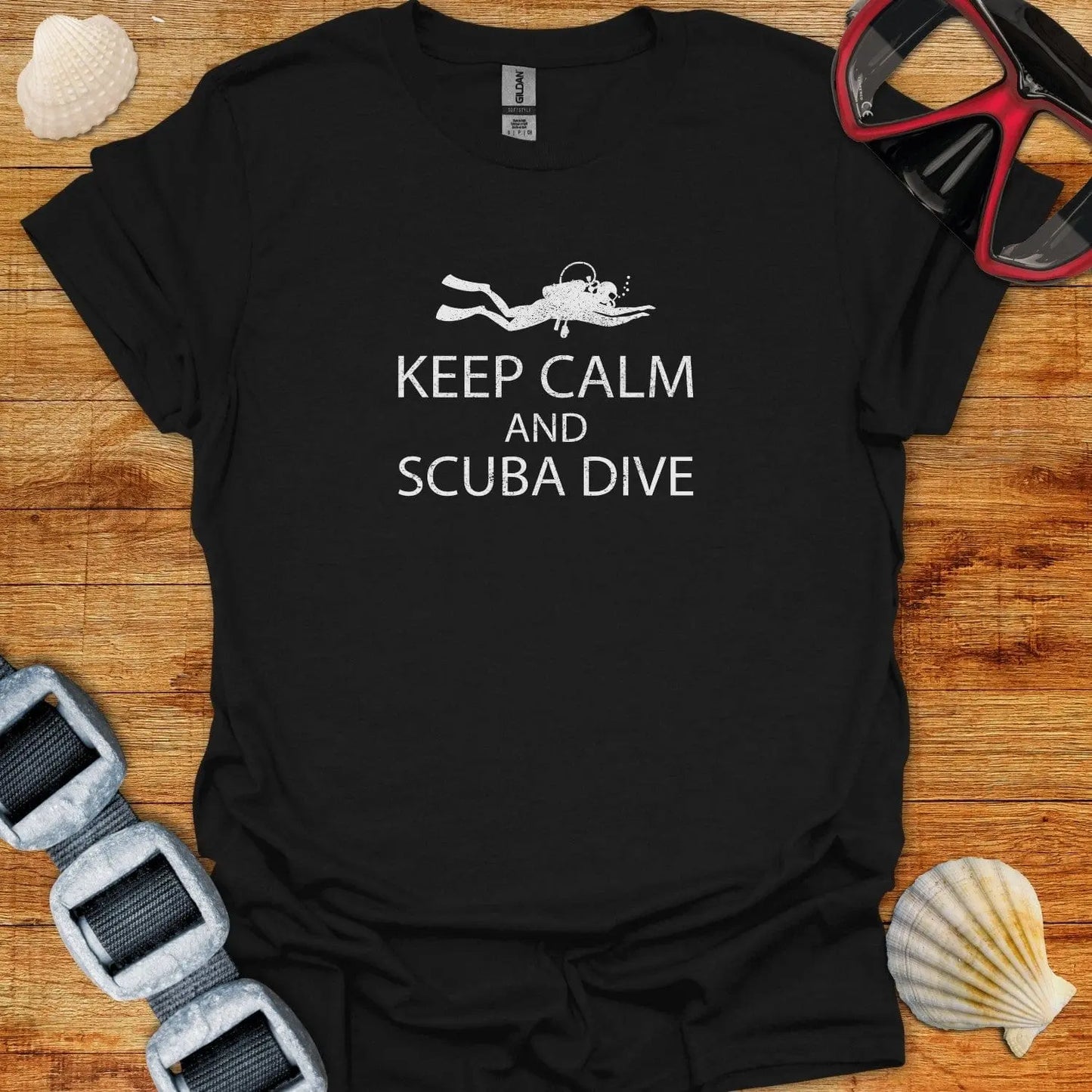 T-Shirt Black / XS Keep Calm And Scuba