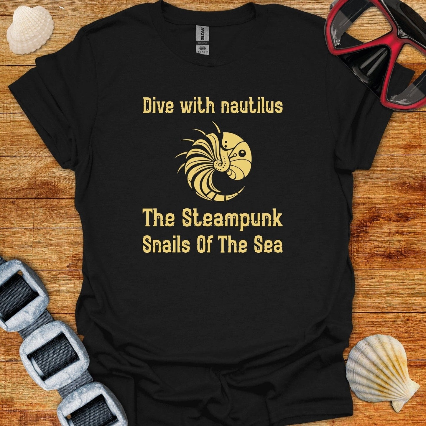 T-Shirt Black / XS Steampunk Nautilus