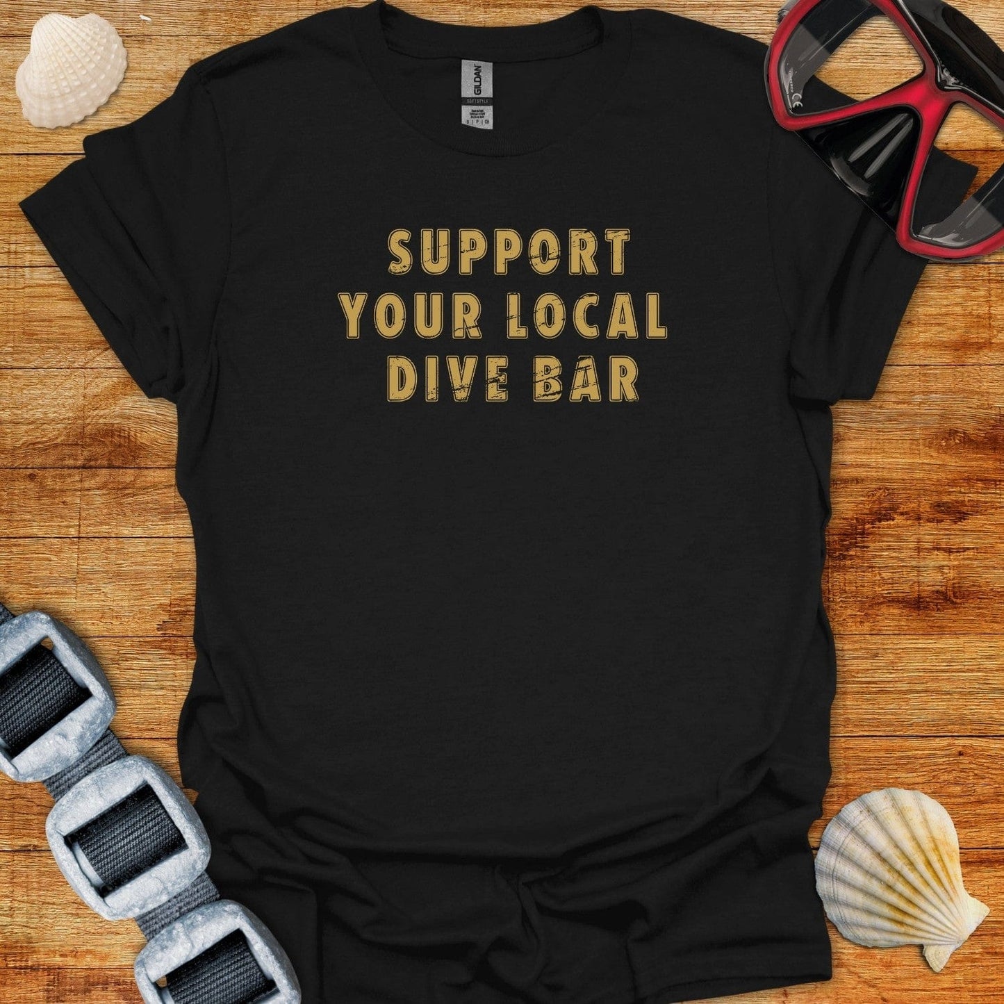 T-Shirt Black / XS Support Your Local Dive Bar