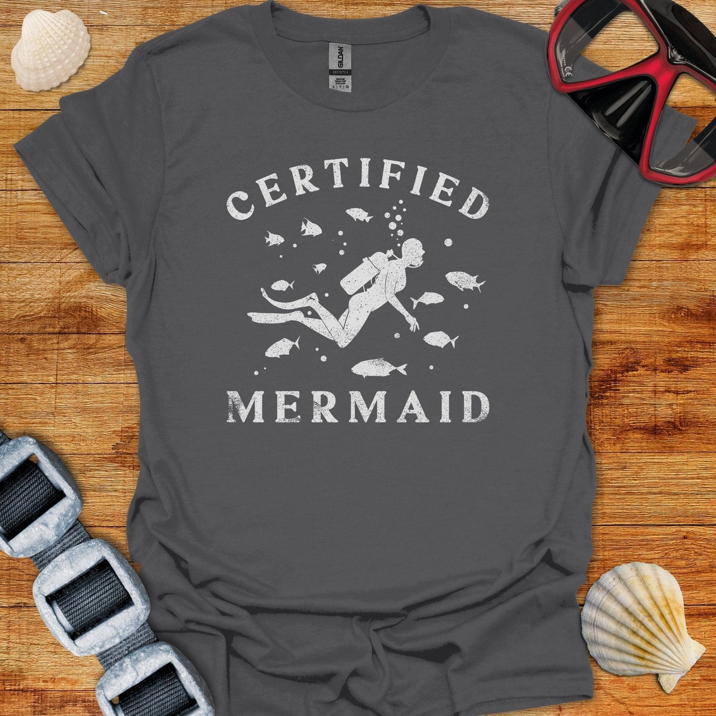 T-Shirt Charcoal / S Ceritfied Mermaid - T Shirt