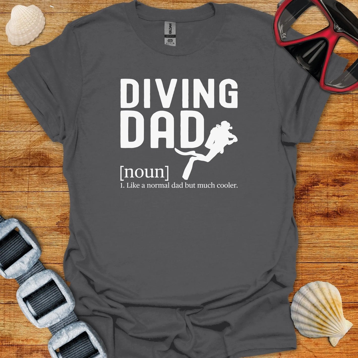 T-Shirt Charcoal / S Cool Diving Dad T-Shirt