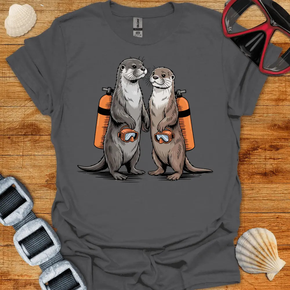 T-Shirt Charcoal / S Diving Otters T-Shirt