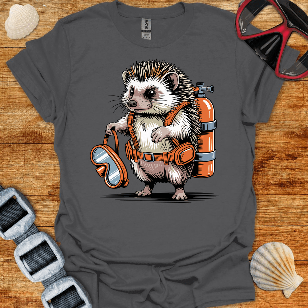 T-Shirt Charcoal / S Hedgehog Diver T-Shirt