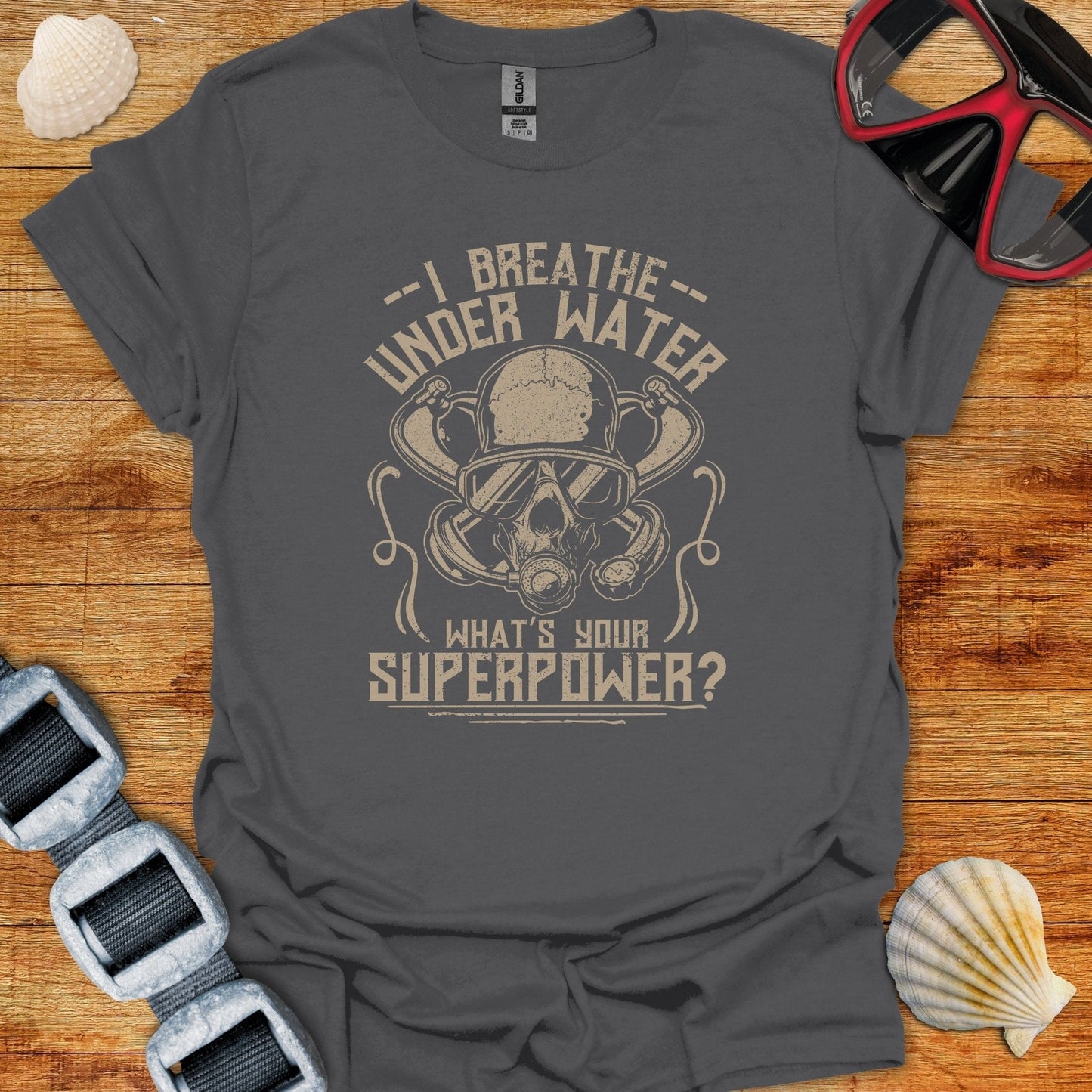 T-Shirt Charcoal / S I Breath Underwater T-Shirt