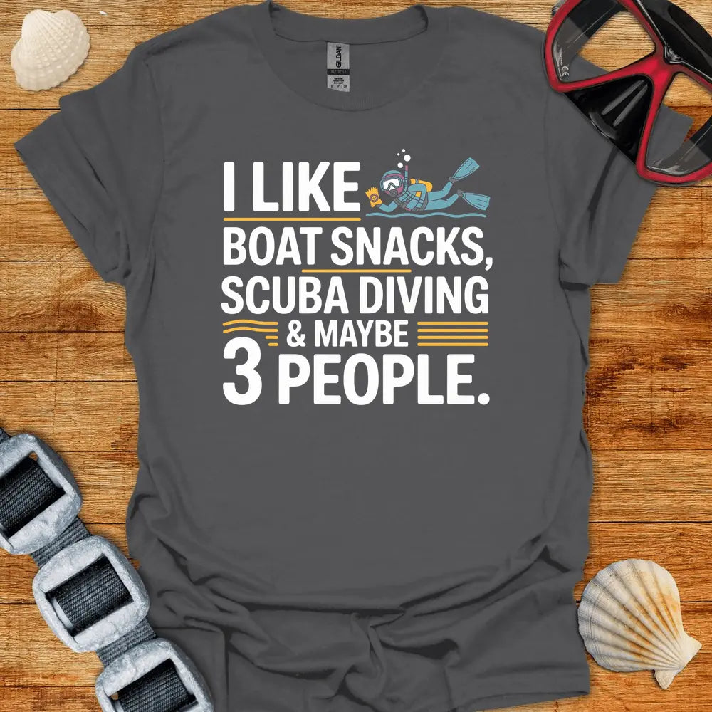 T-Shirt Charcoal / S I Like Boat Snacks T-Shirt