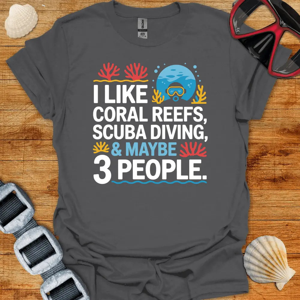T-Shirt Charcoal / S I Like Coral T-Shirt