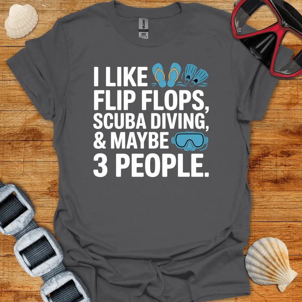 T-Shirt Charcoal / S I Like Flipflops T-Shirt