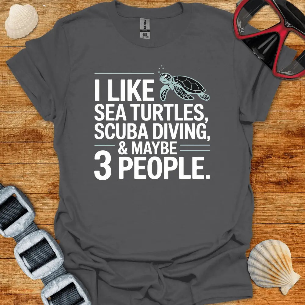 T-Shirt Charcoal / S I Like Sea Turtles T-Shirt