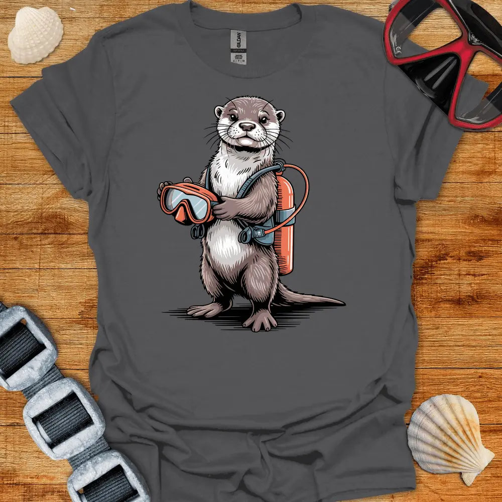 T-Shirt Charcoal / S Otter Diver T-Shirt