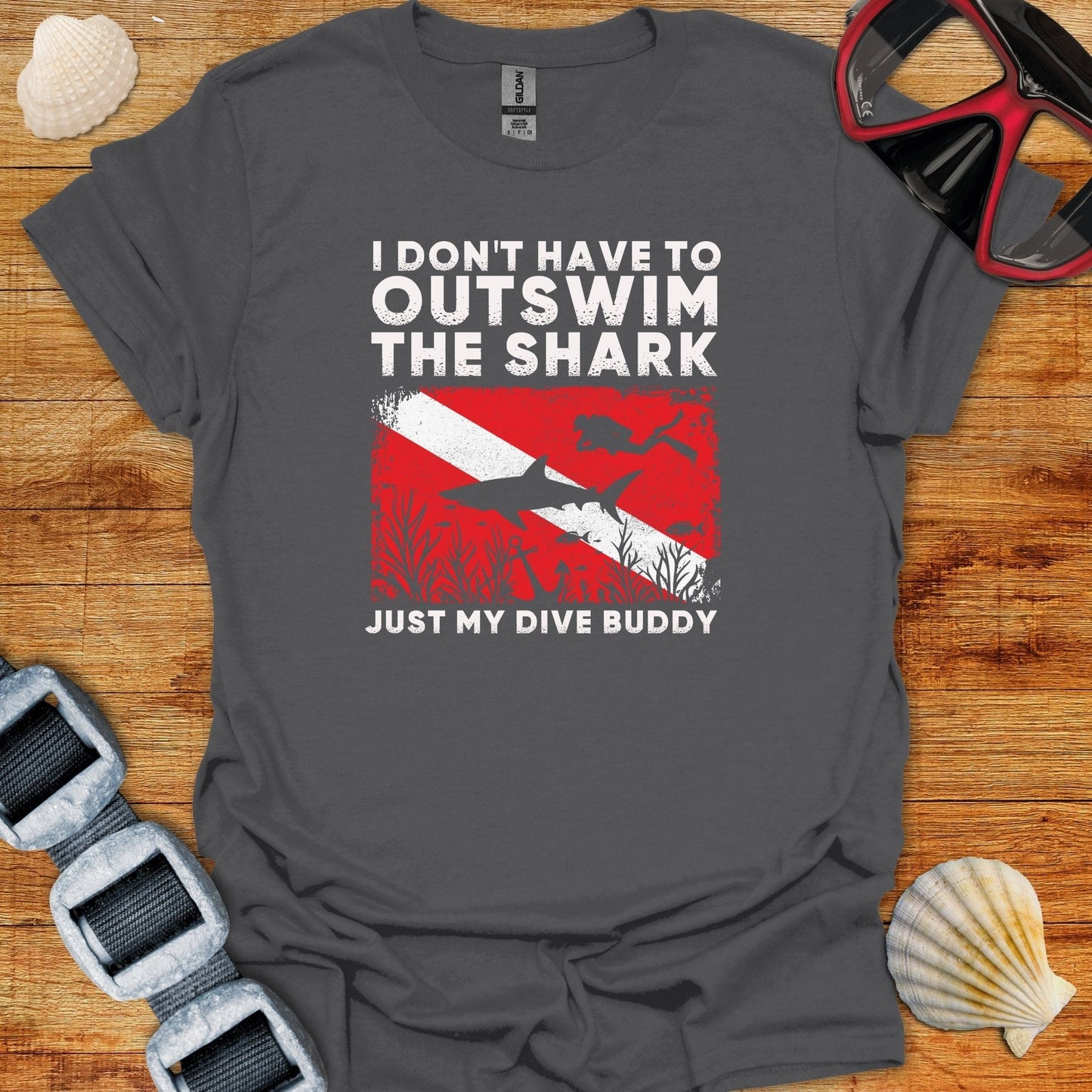 T-Shirt Charcoal / S Outswim The Shark T-Shirt