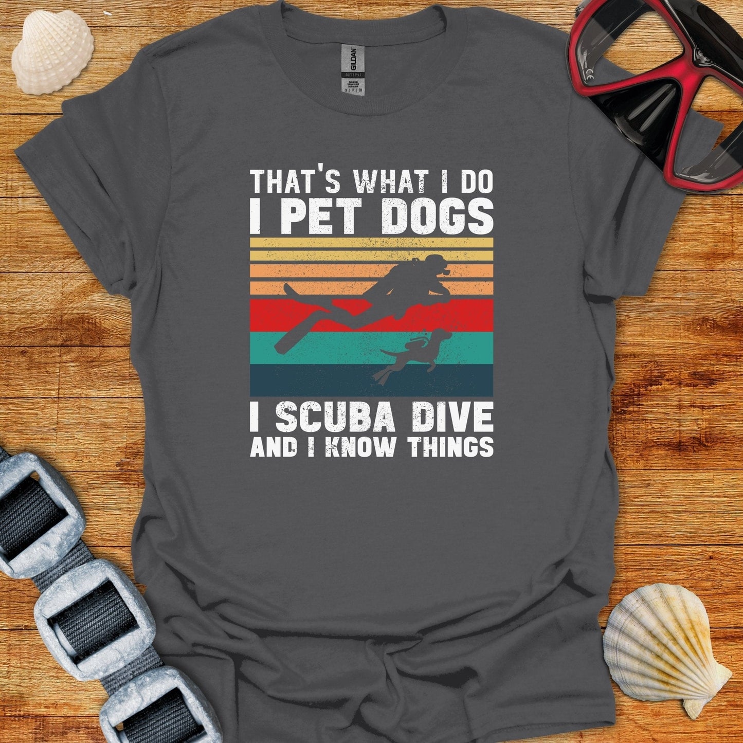 T-Shirt Charcoal / S Scuba and Dogs T-Shirt