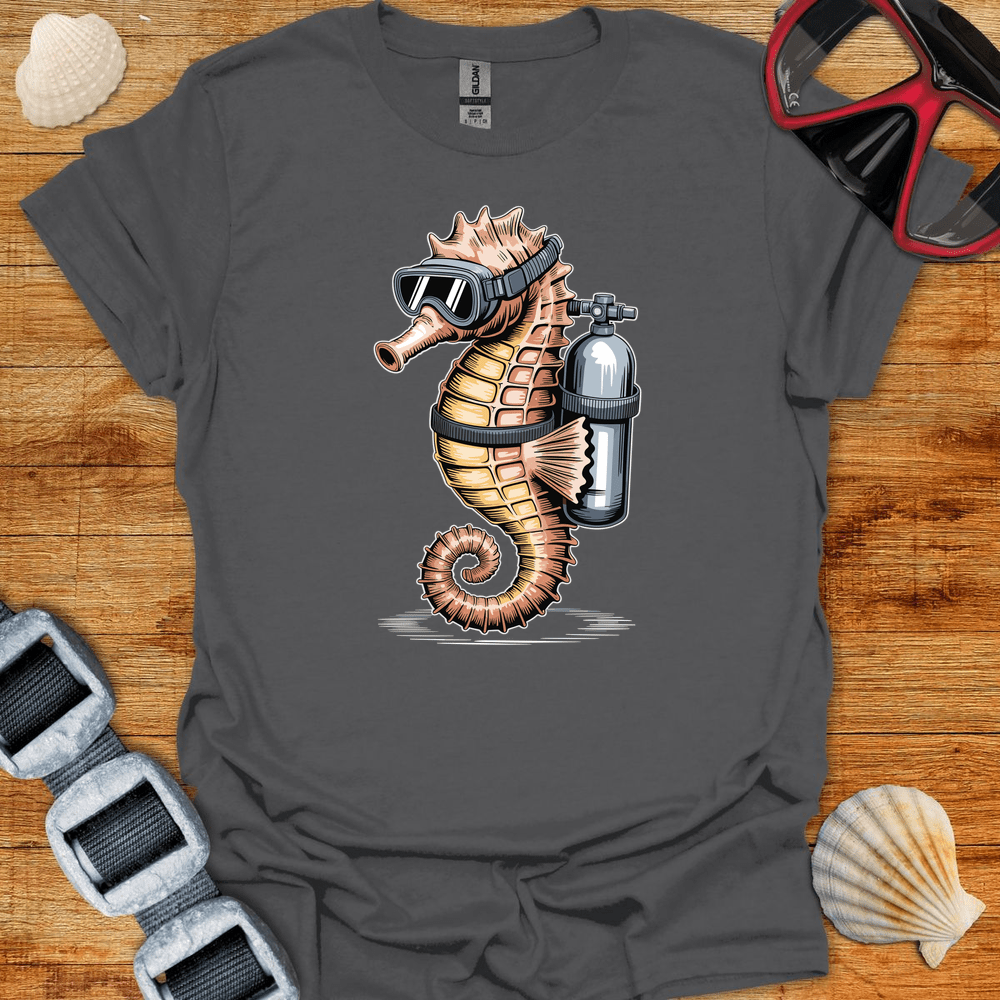 T-Shirt Charcoal / S Seahorse Diver T-Shirt