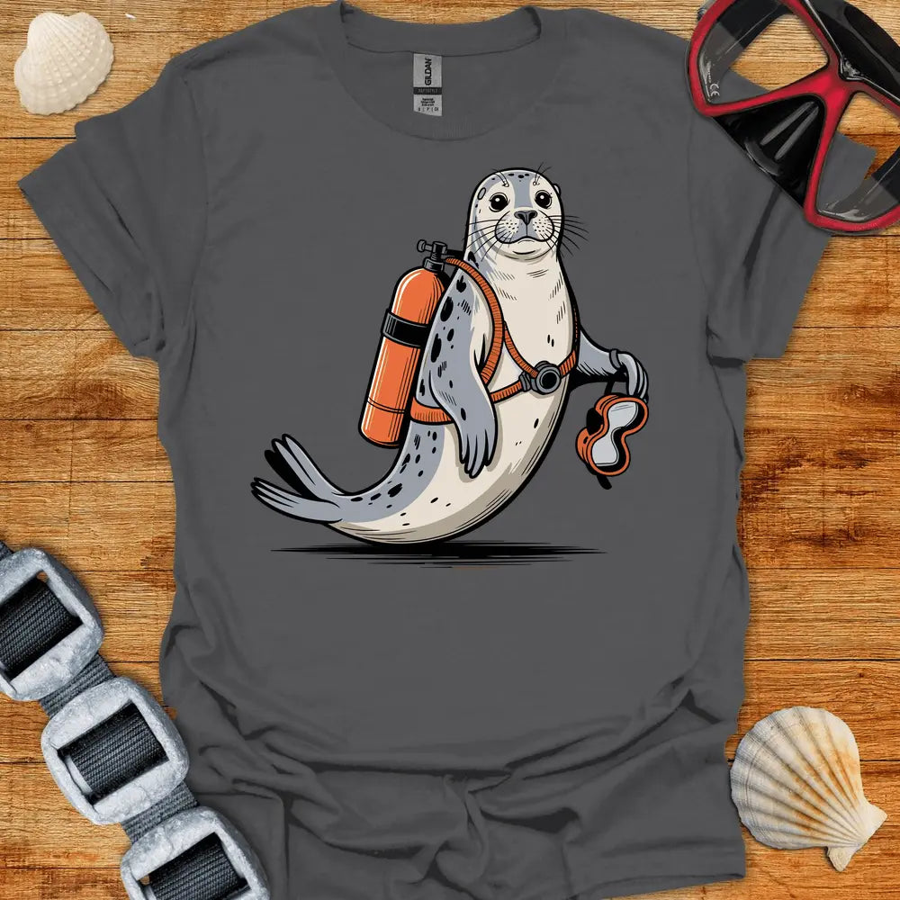 T-Shirt Charcoal / S Seal Diver T-Shirt