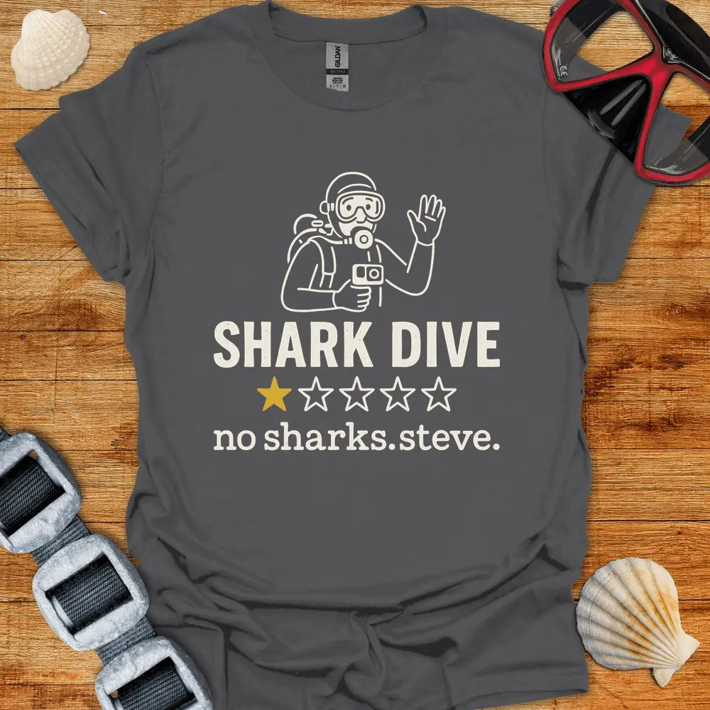 T-Shirt Charcoal / S Shark Dive Review T-Shirt