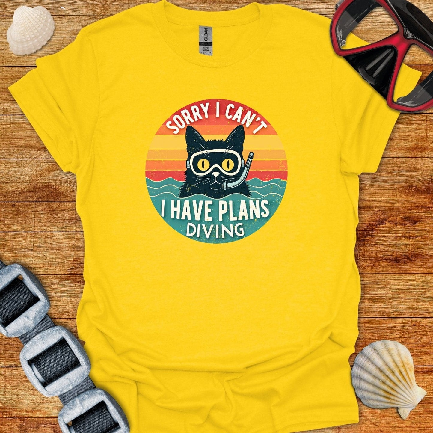 T-Shirt Daisy / S Diving Cat