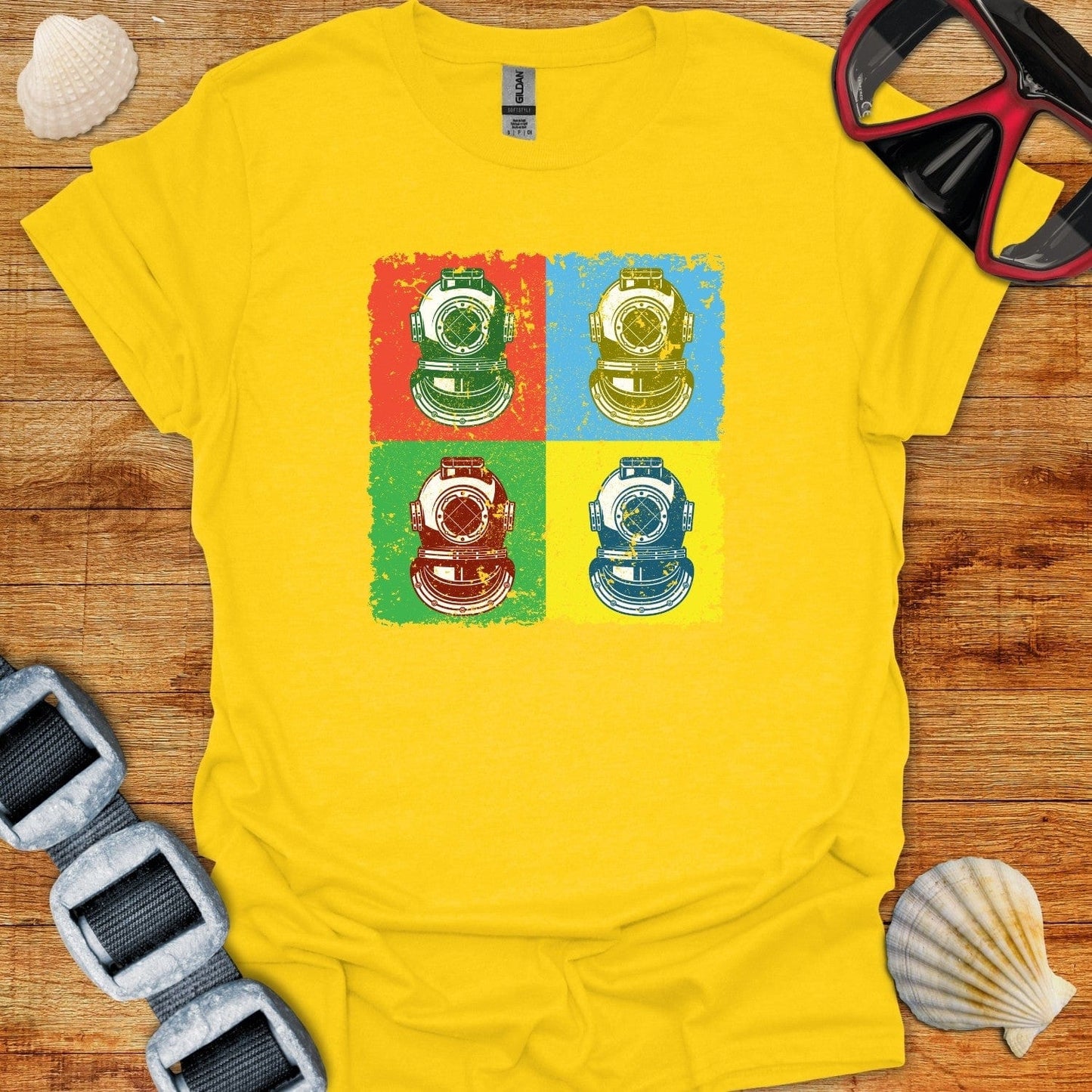 T-Shirt Daisy / S Vintage Dive Helmets